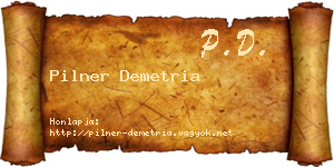 Pilner Demetria névjegykártya